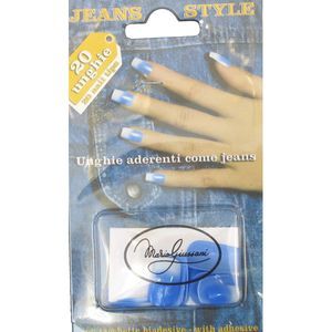 Faux ongle jeans autocollant x20